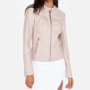 express pink leather jacket